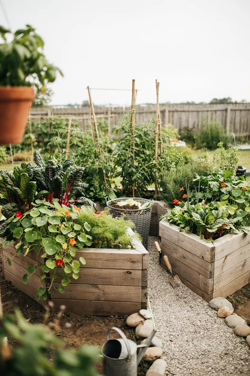 Keyhole Garden Bed Layout