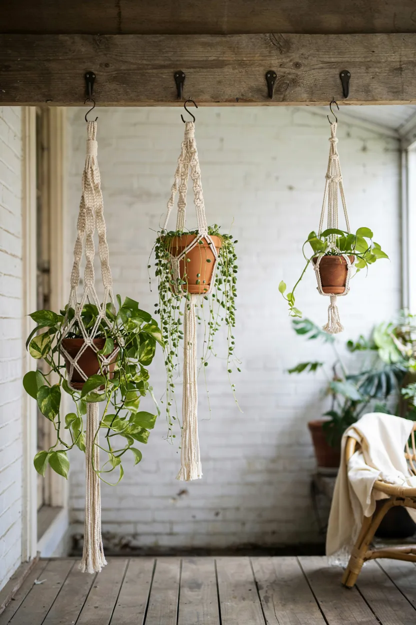 Macrame Hanging Vertical Garden
