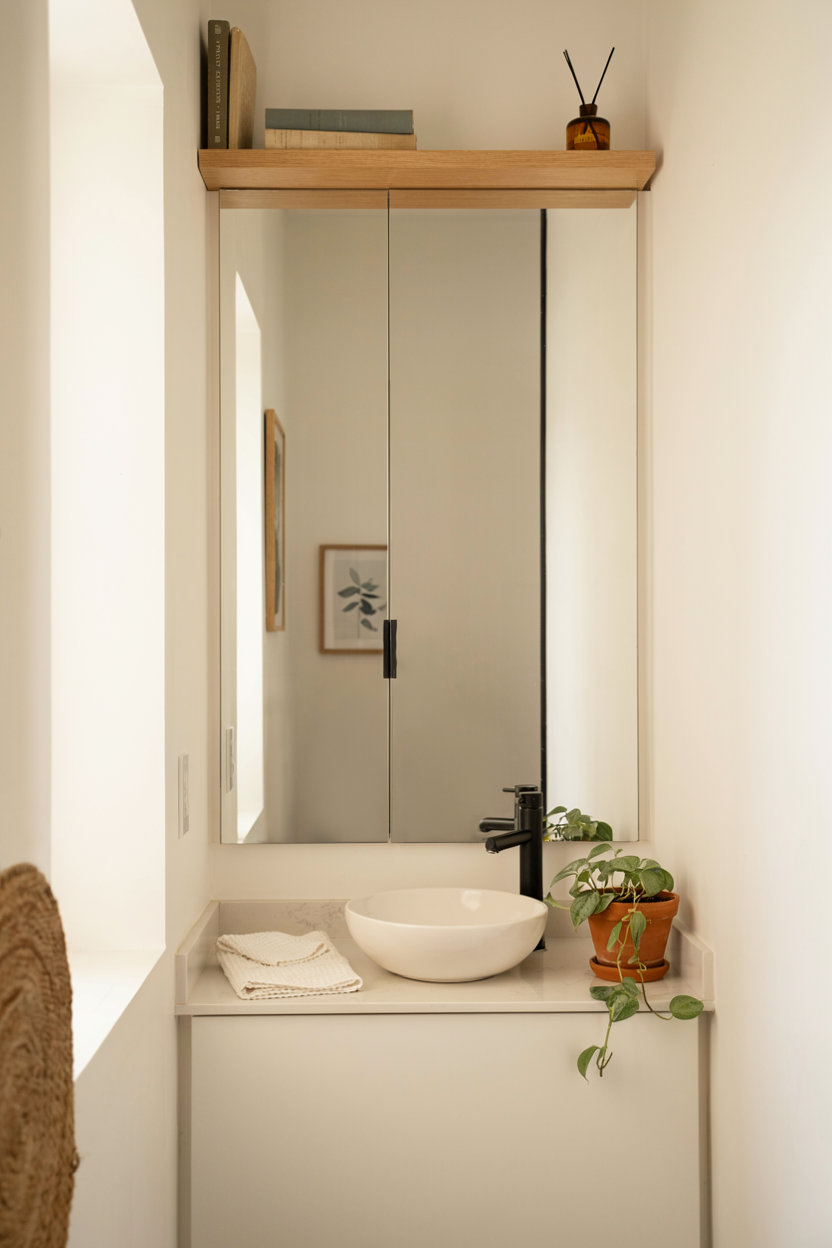 Mirror Cabinet with Hidden Storage