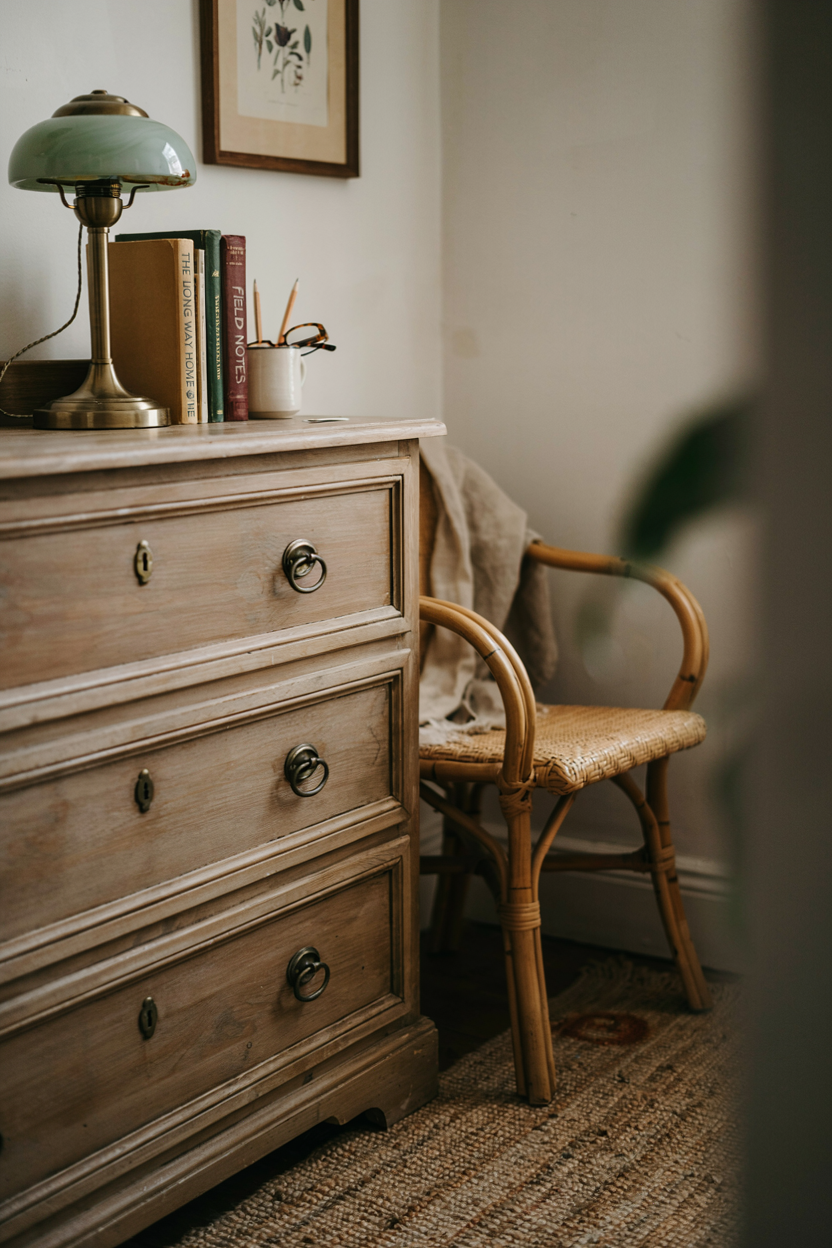 Mismatched Vintage Furniture Pairing
