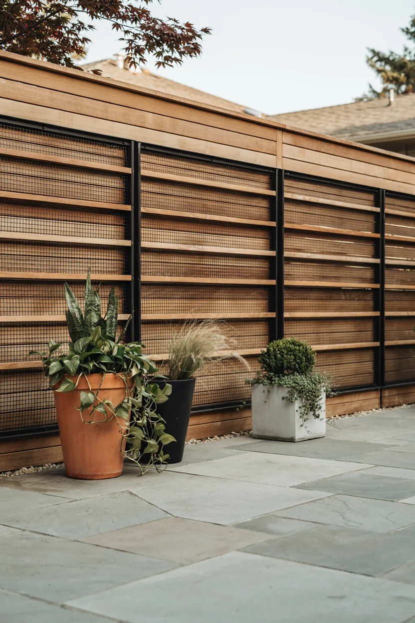Mixed-Material Privacy Fence