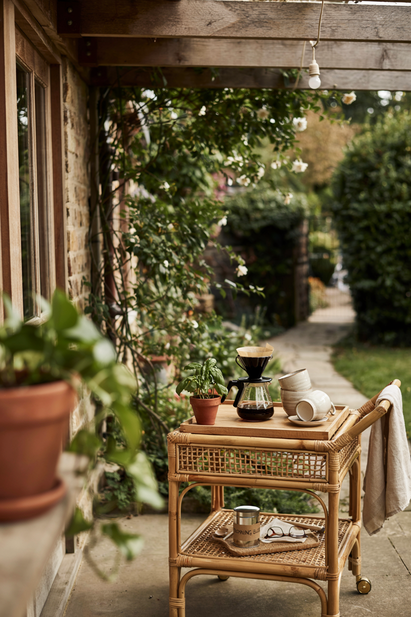 Outdoor Patio Coffee Station