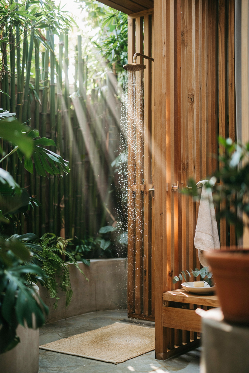 Outdoor Shower Corner