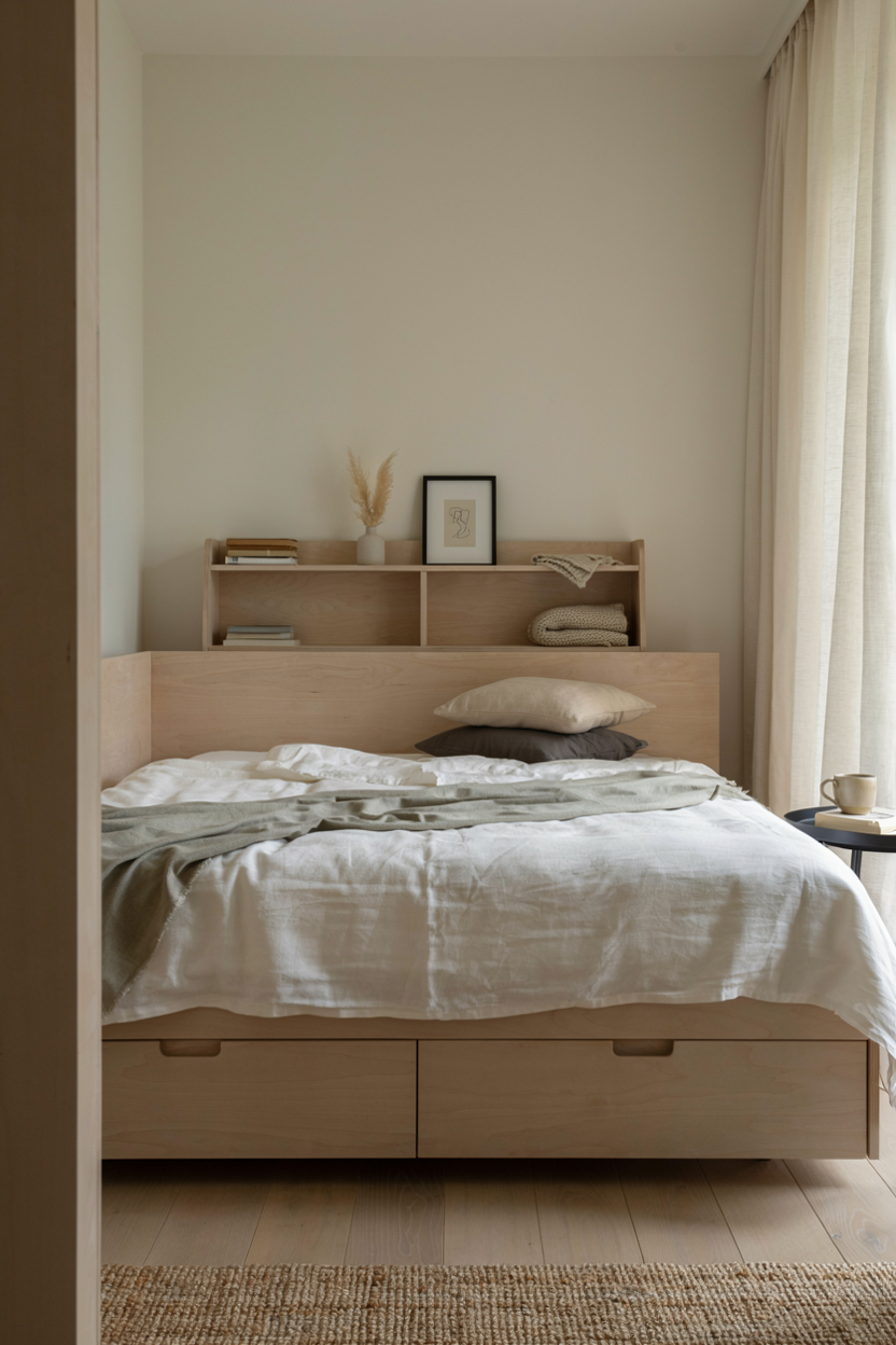 Platform Bed with Built-In Storage