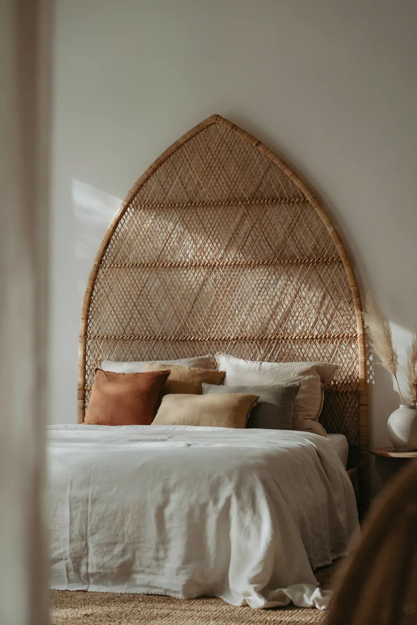Rattan Headboard Statement