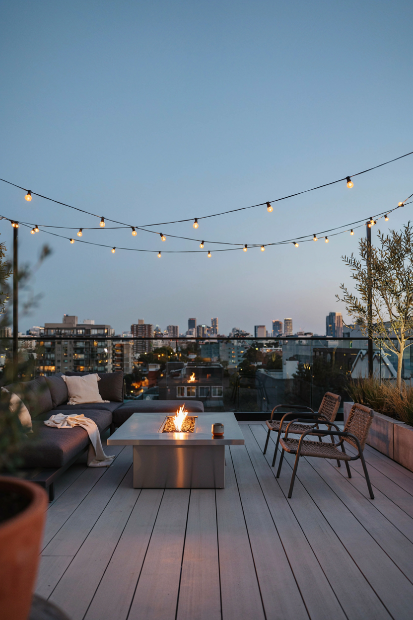 Rooftop Fire Pit Lounge