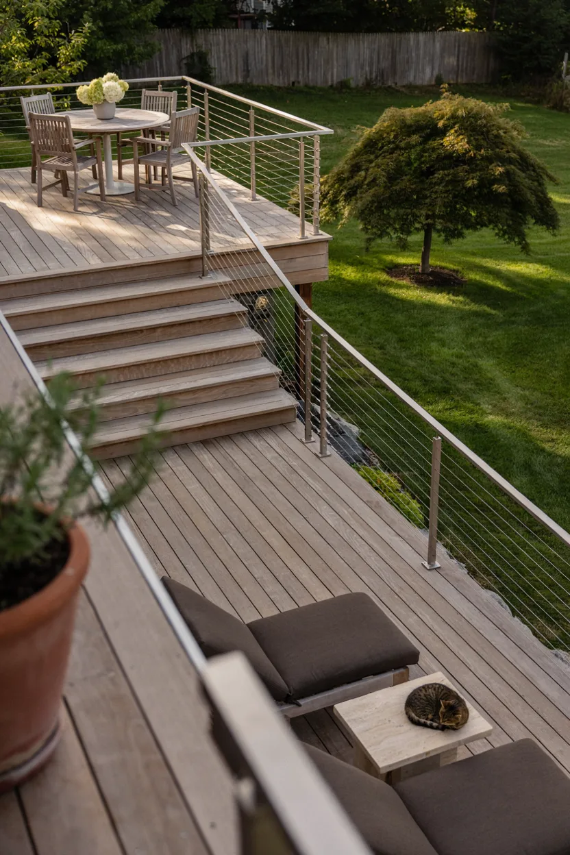 Two-Tier Deck for Small Slopes