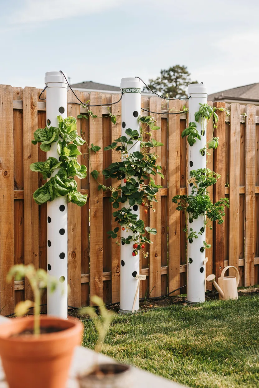 Vertical PVC Pipe Garden