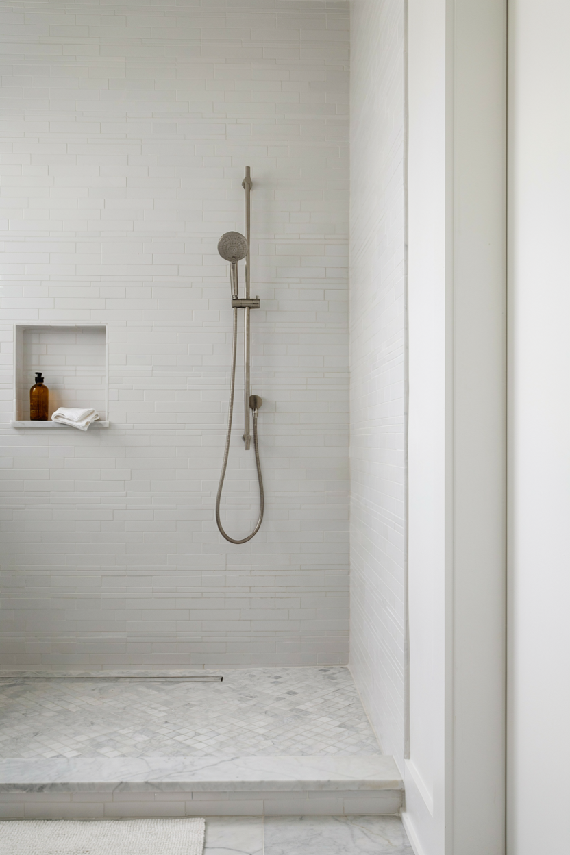 Walk-In Shower with Handheld Sprayer