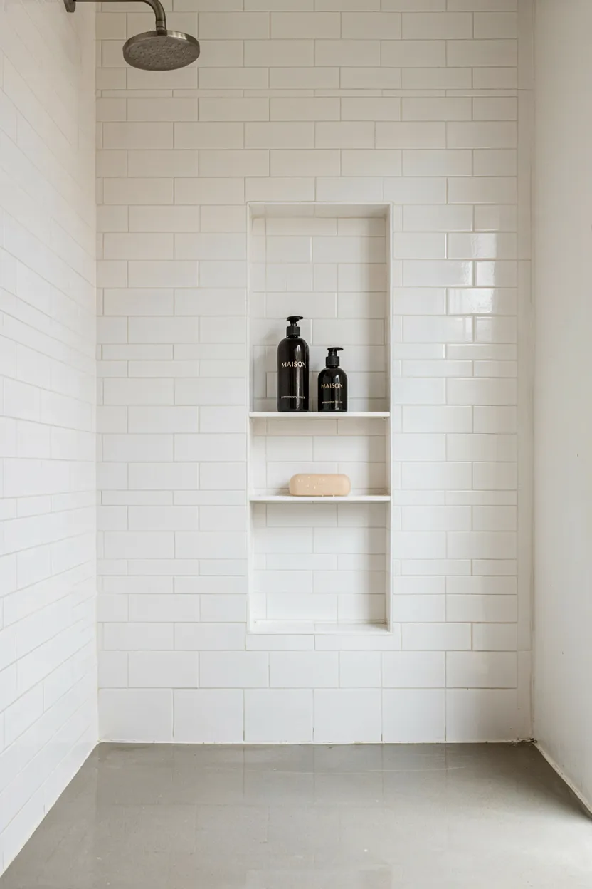 Walk-In Shower with Niche Shelving