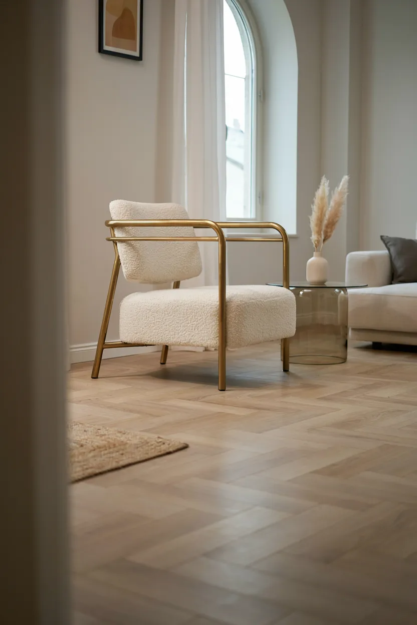Accent Chair with Metallic Frame