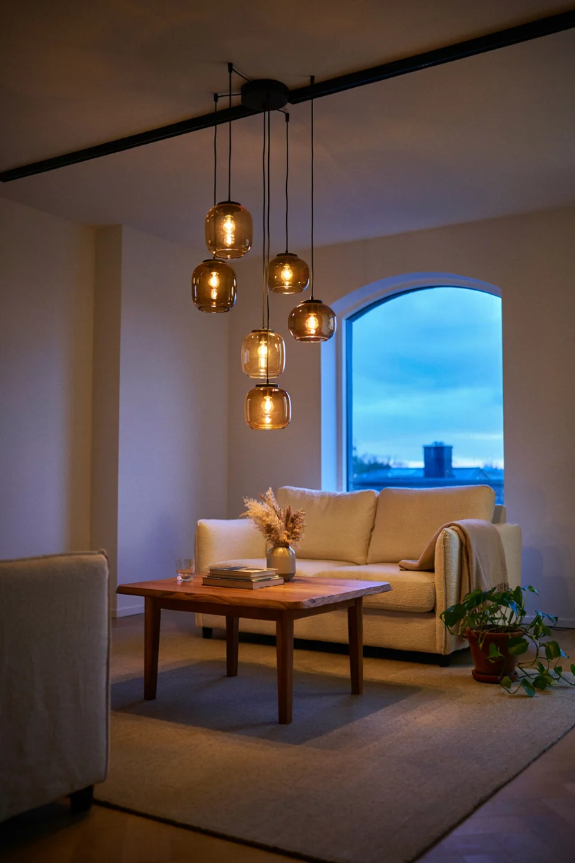 Amber Glass Pendant Lighting