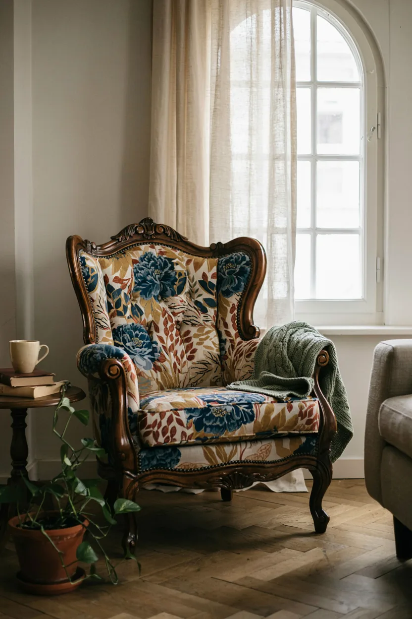 Antique Chair Reupholster Project