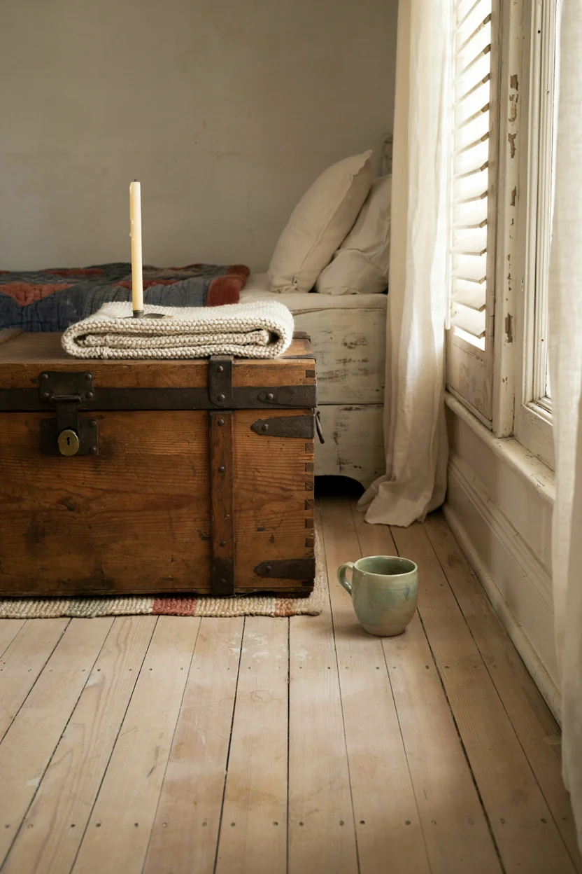 Antique Trunk Storage Bench