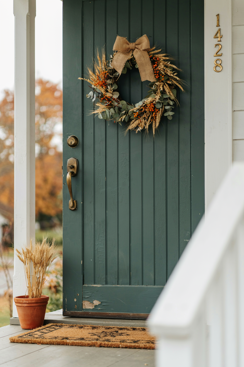 Autumn Wreath with Dried Foliage
