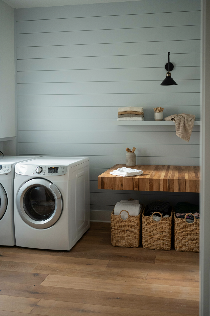 Basement Laundry Folding Station