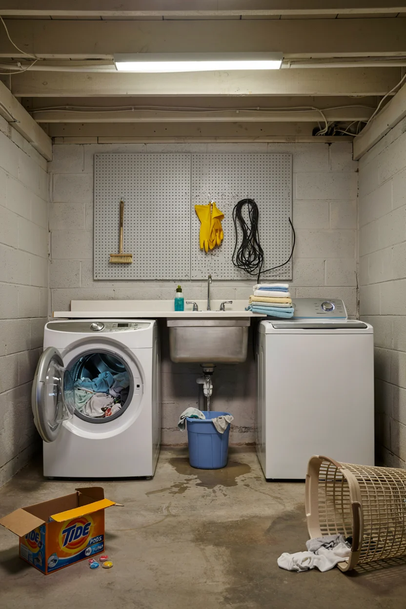  Basement Laundry with Utility Sink