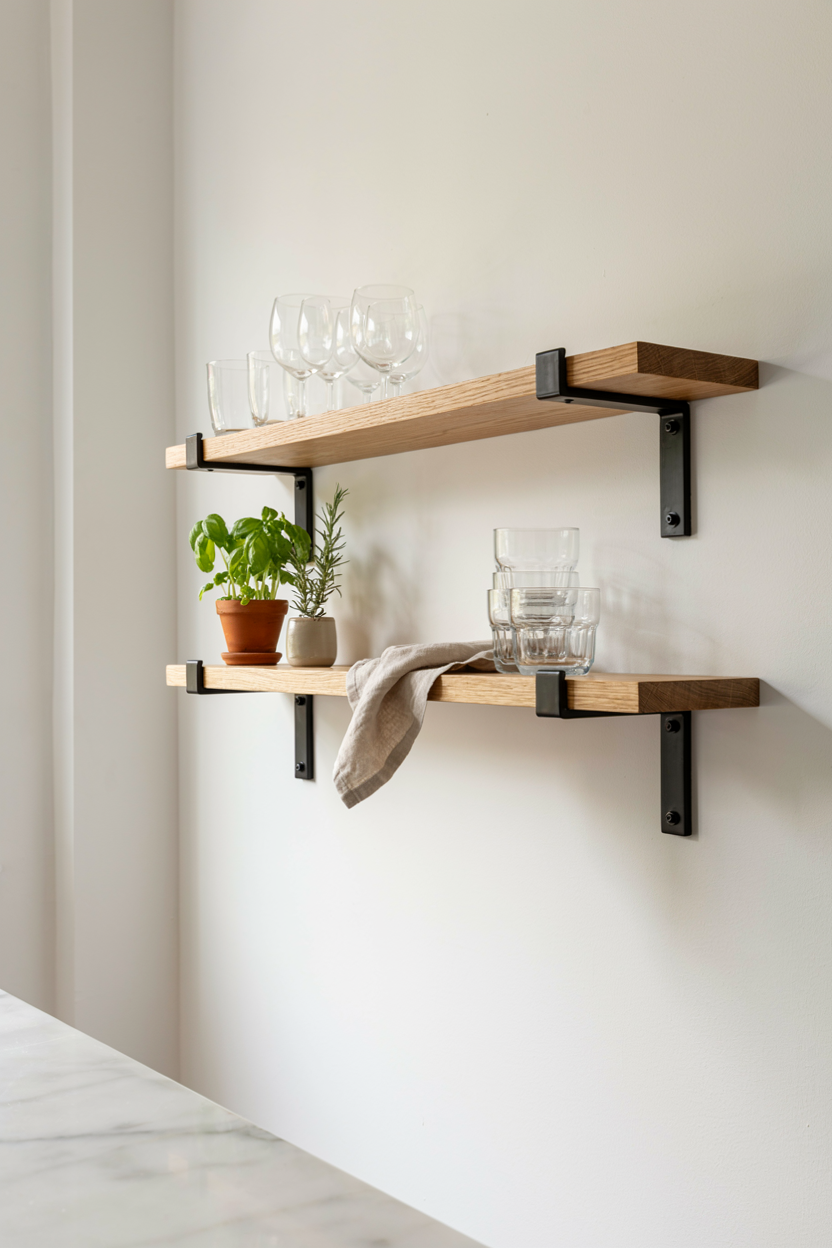 Black Metal Bracket Shelving