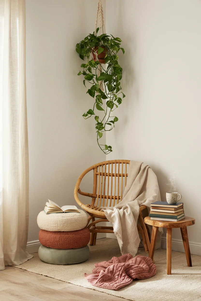 Boho Bedroom Reading Nook