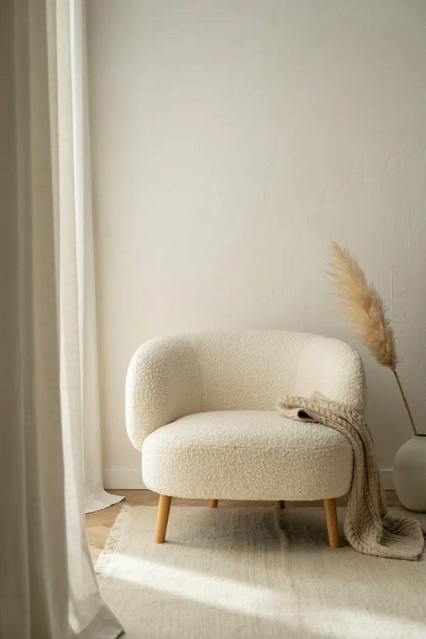 Bouclé Textured Chair