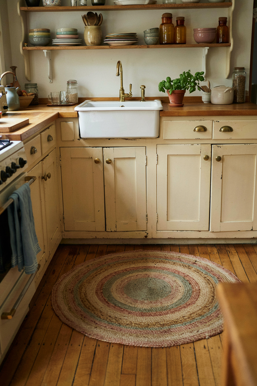 Braided Rag Rug Floor