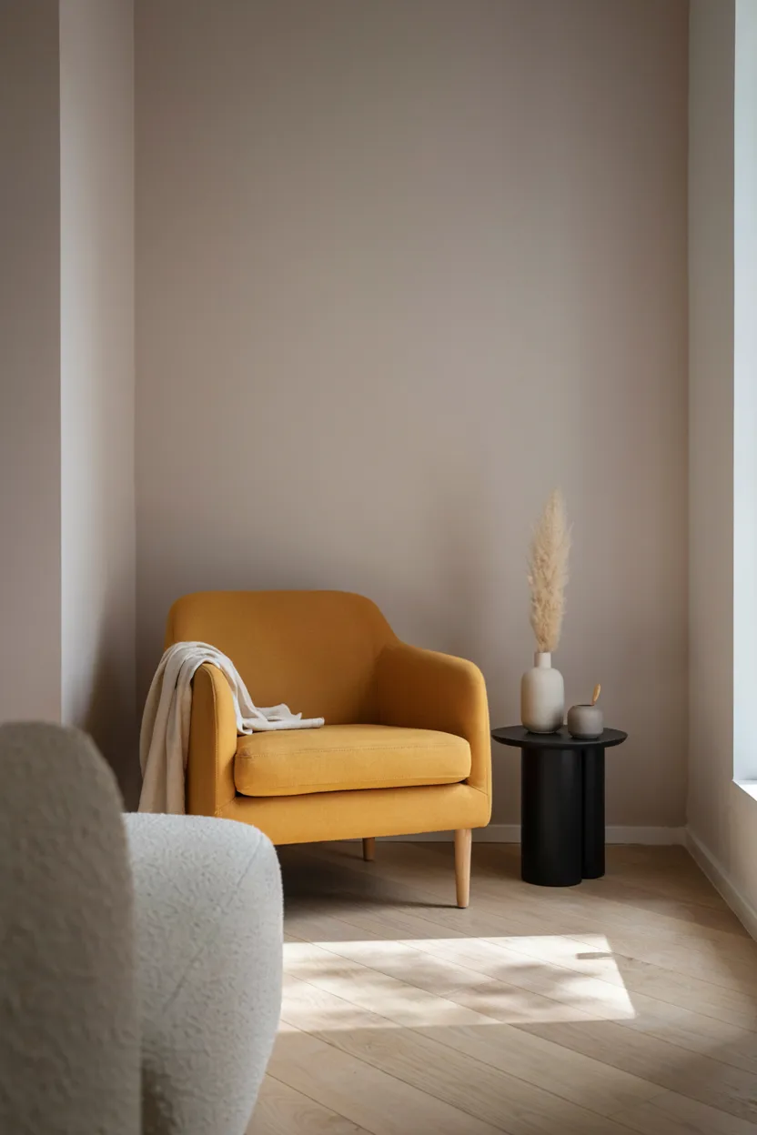 Bright Yellow Statement Chair