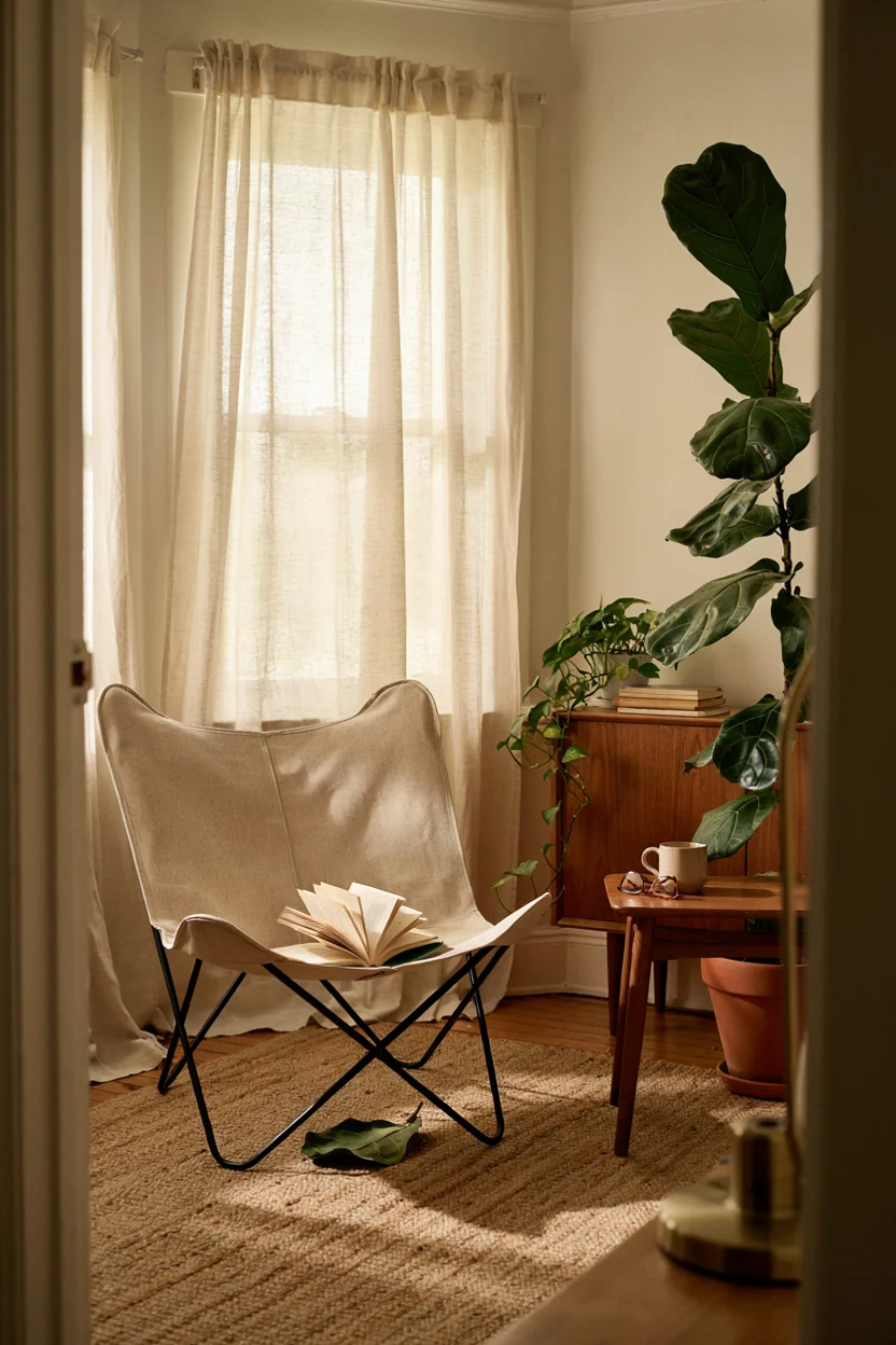 Butterfly Chair Reading Nook