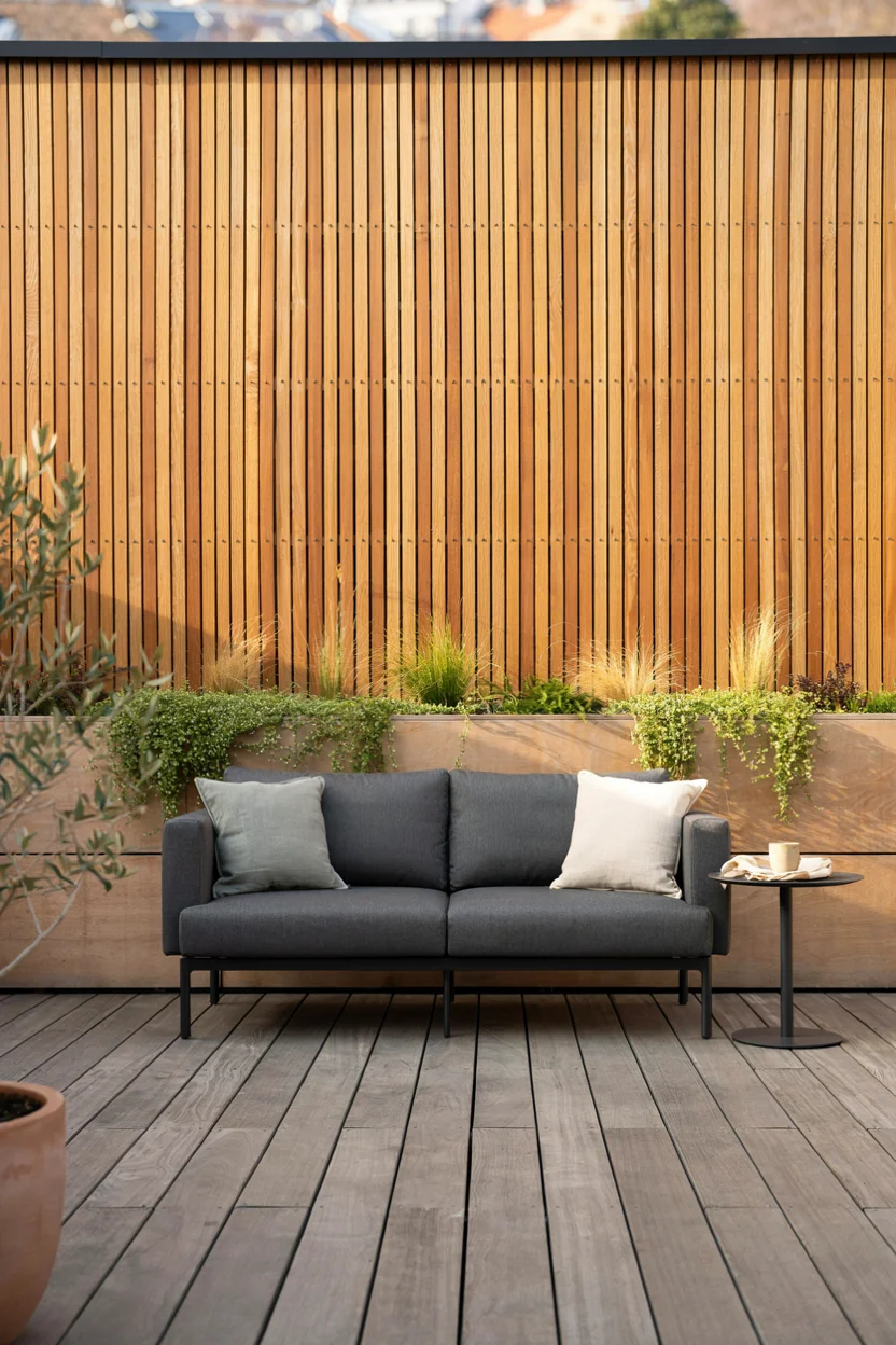 Cedar Slat Privacy Wall