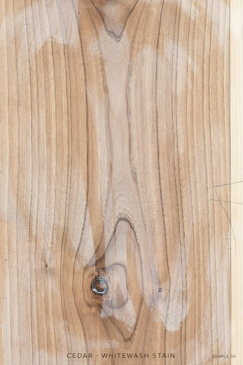  Cedar with Whitewash Stain