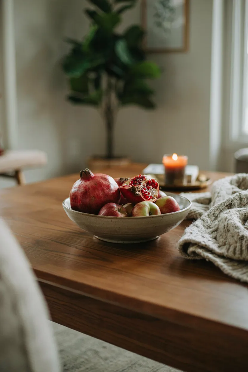  Ceramic Bowl Filled with Seasonal Fruit