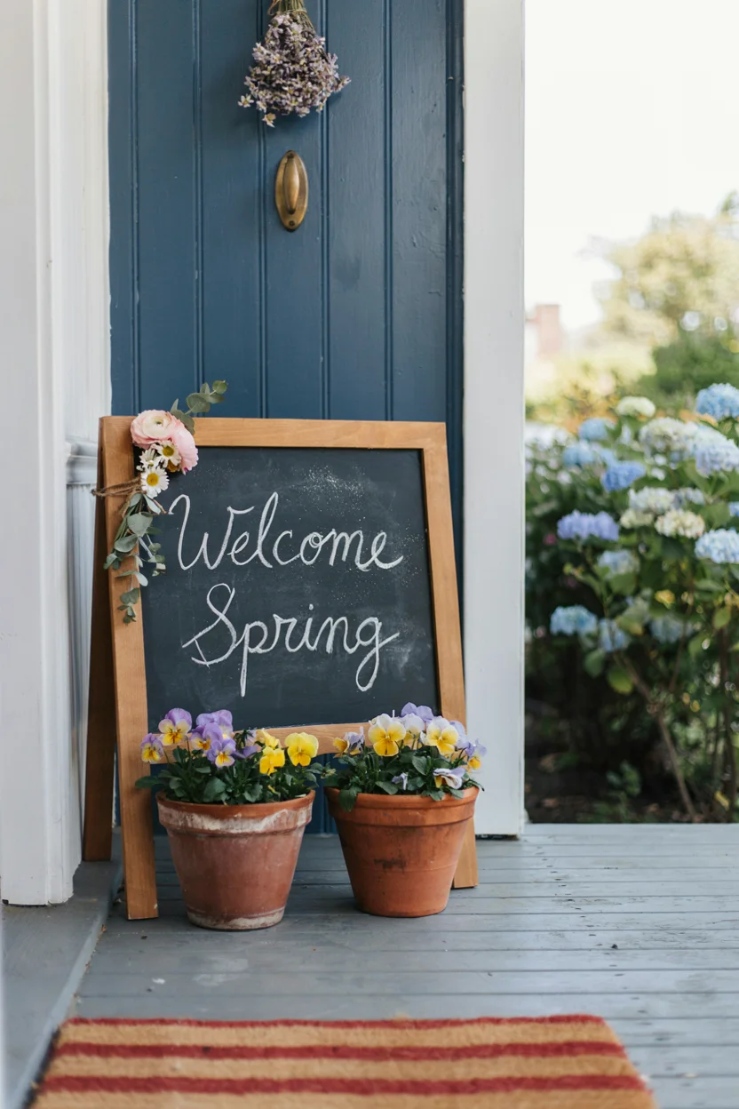 Chalkboard Easter Welcome Sign