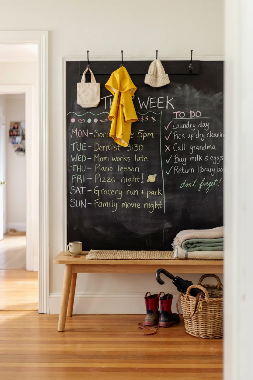  Chalkboard Wall for Family Reminders