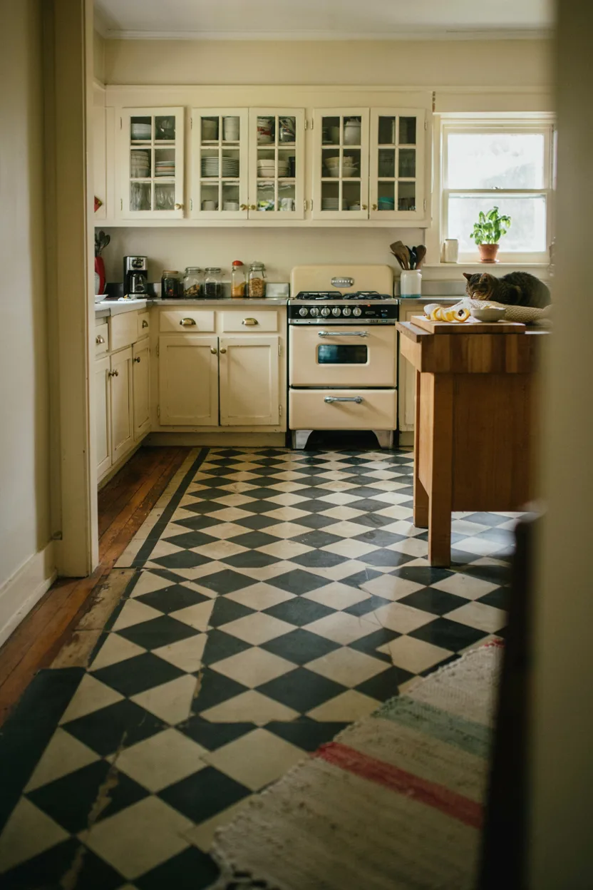 Checkerboard Tile Floor