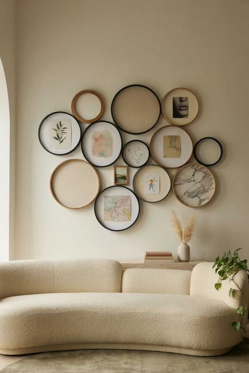 Circular Gallery Wall Stunning Picture Wall Ideas