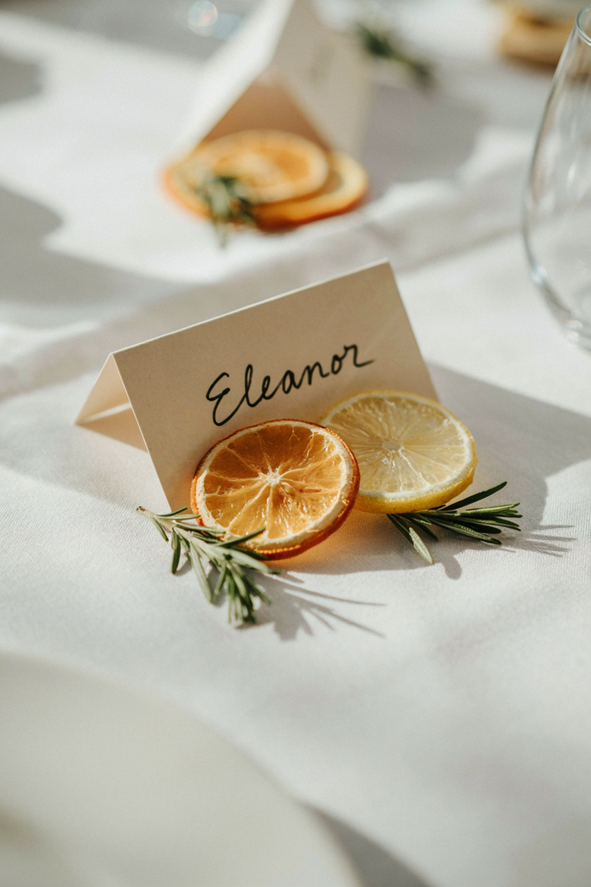 Citrus Slice Place Card Accents