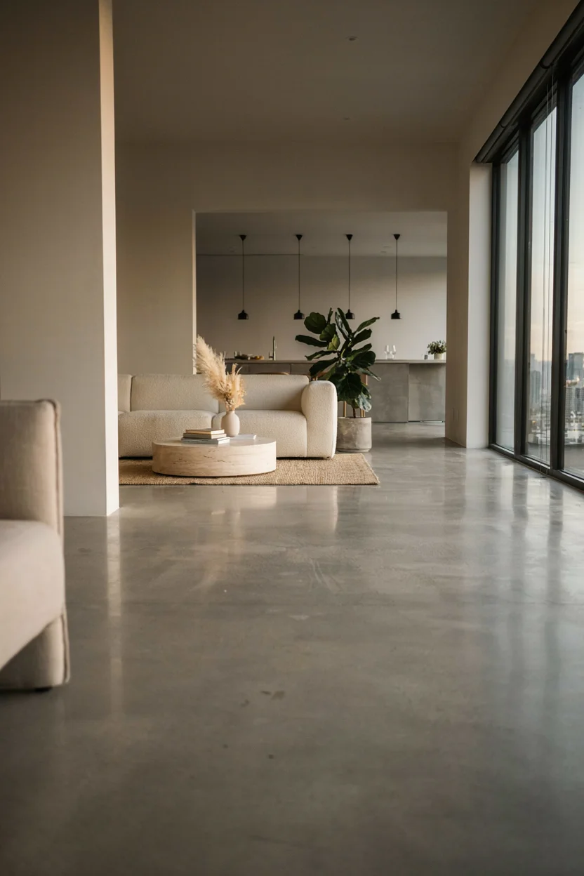  Concrete Floors Ground the Whole Apartment