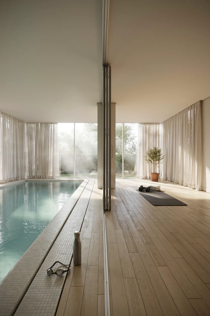 Convertible Multi-Use Pool Rooms for Fitness and Relaxation