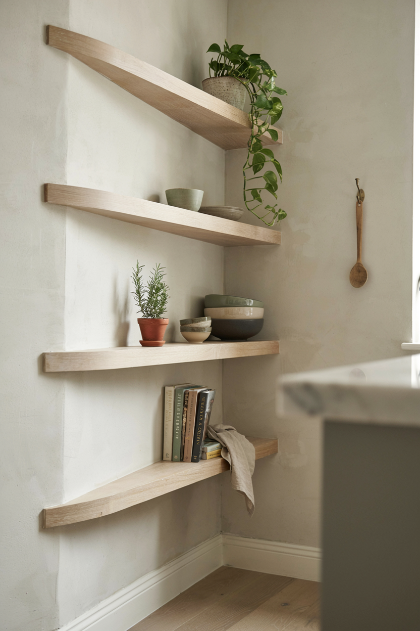  Corner Open Shelf Nook