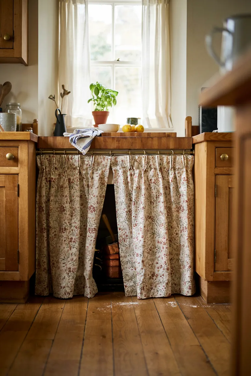 Curtained Cabinet Skirts