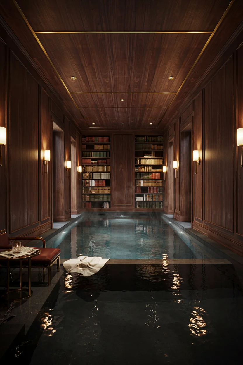  Dark Academia-Inspired Pool Rooms With Wood Paneling
