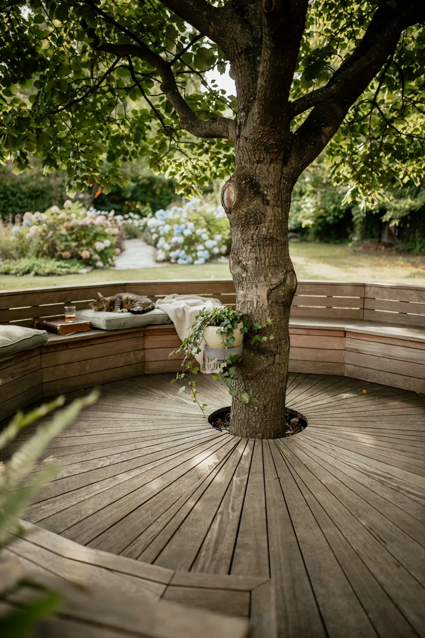  Deck Built Around a Tree