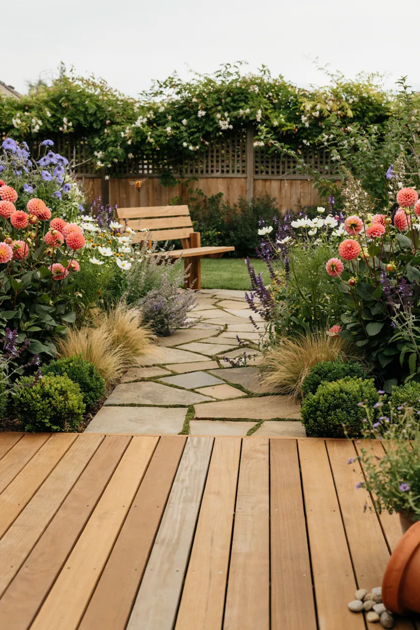  Deck Connecting to Garden Path