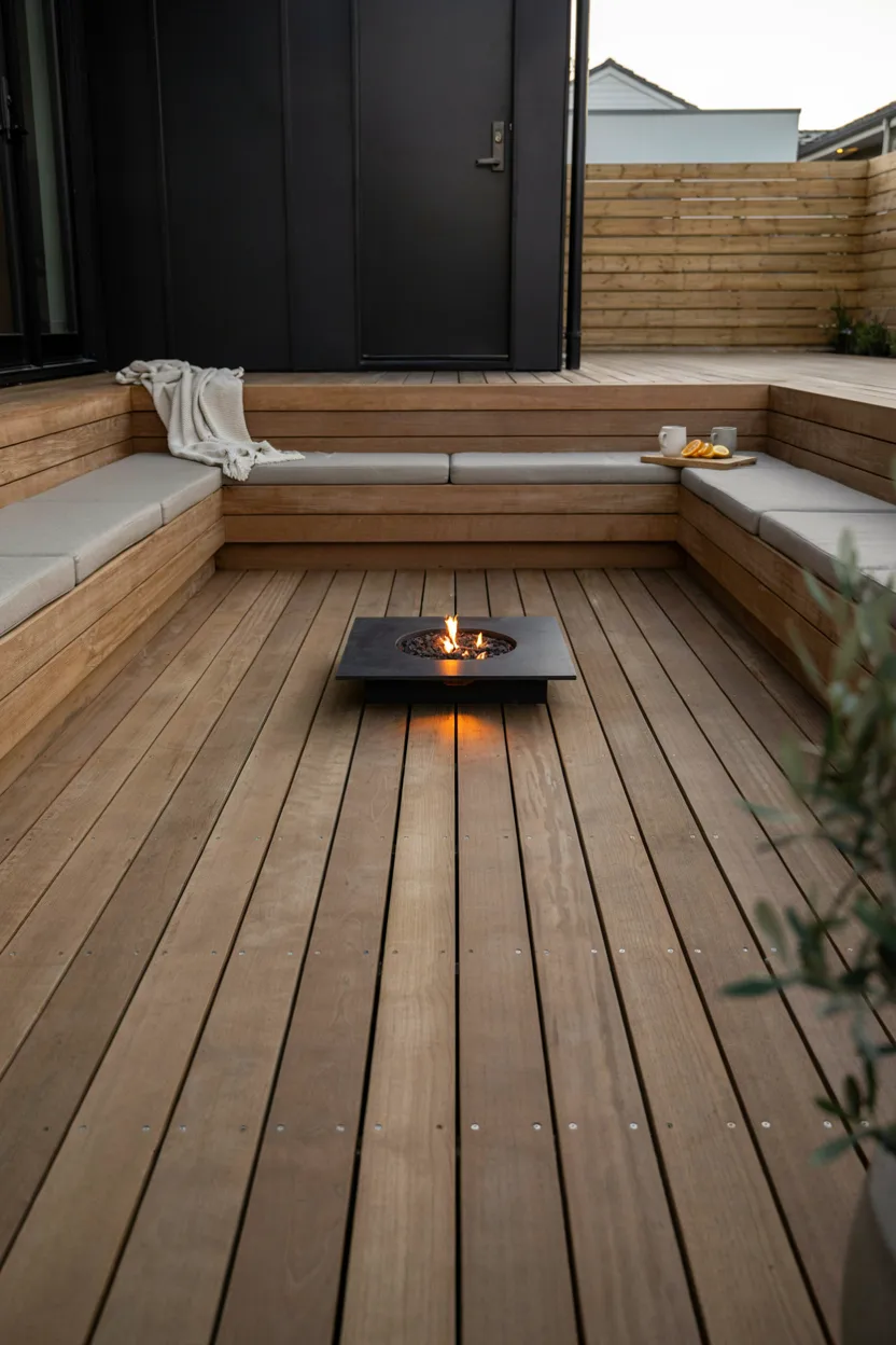 Deck-Integrated Fire Pit