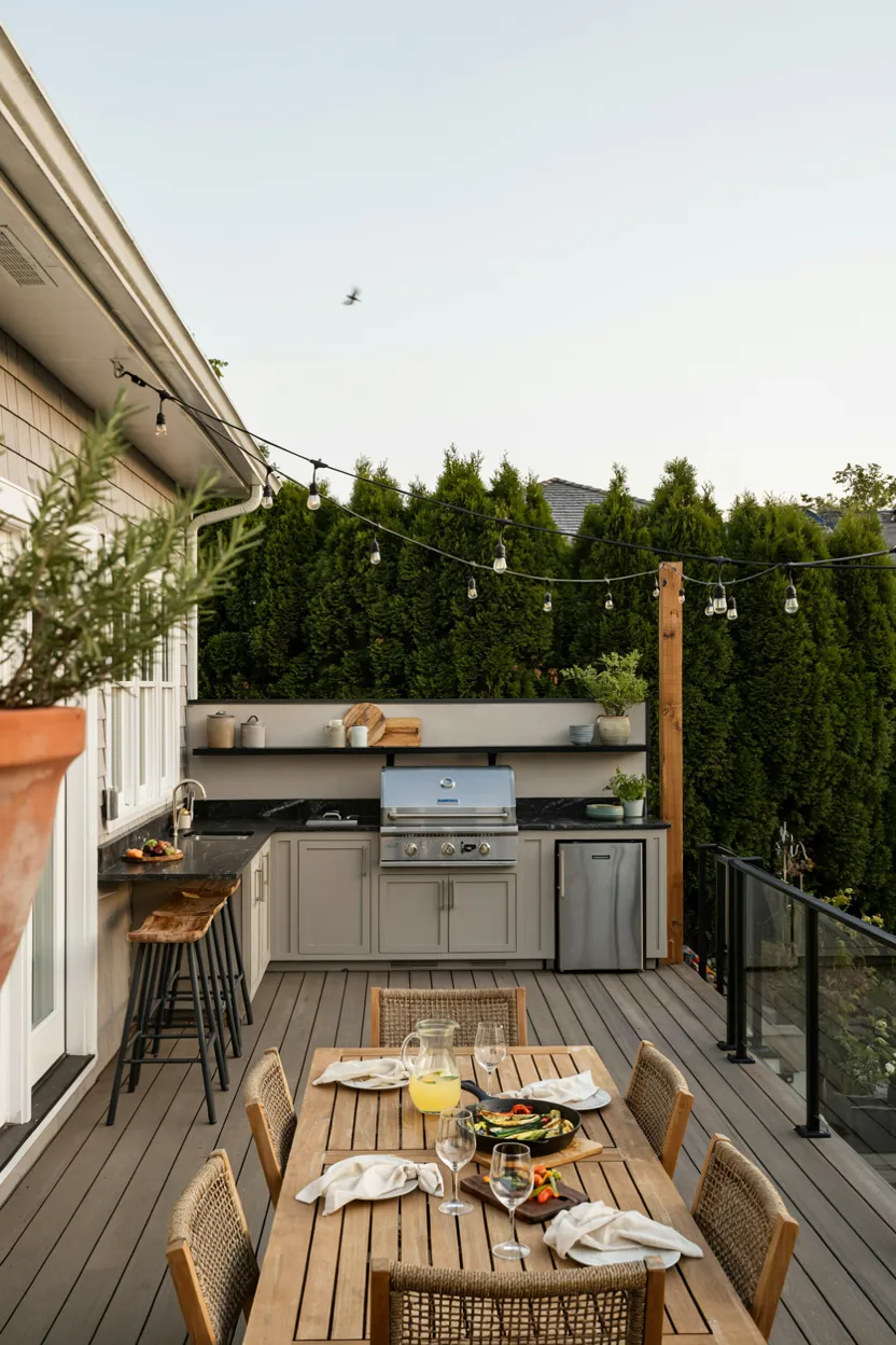 Deck with Outdoor Kitchen