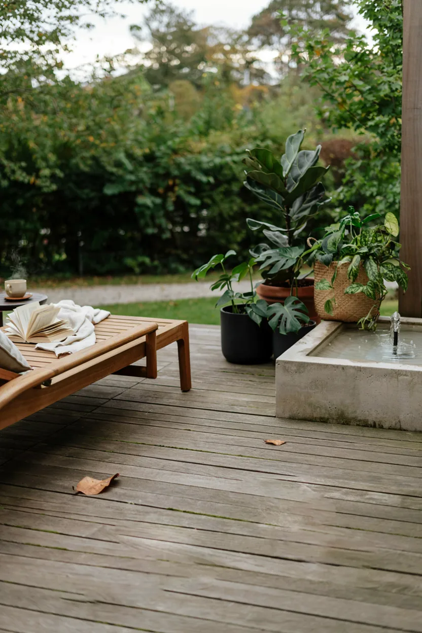 Deck with Water Feature