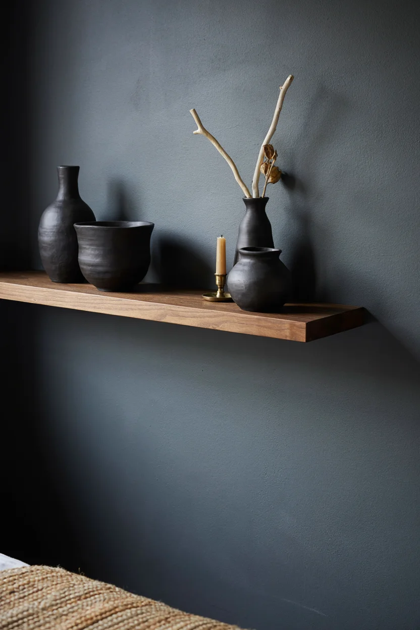 Black Clay Pottery Display