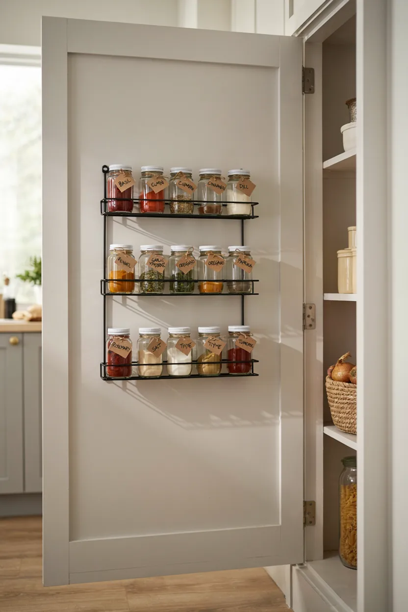 Door-Mounted Spice Rack