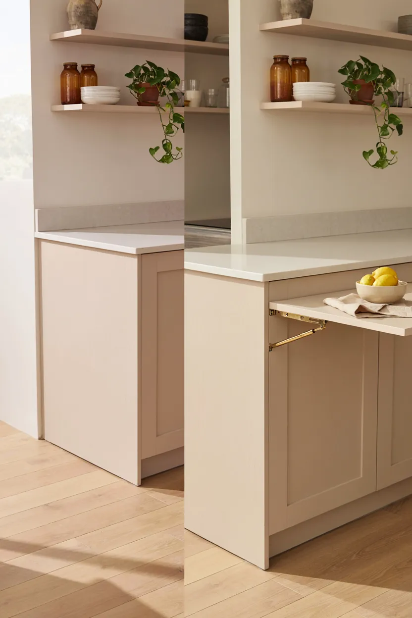 Drop-Leaf Extendable Island