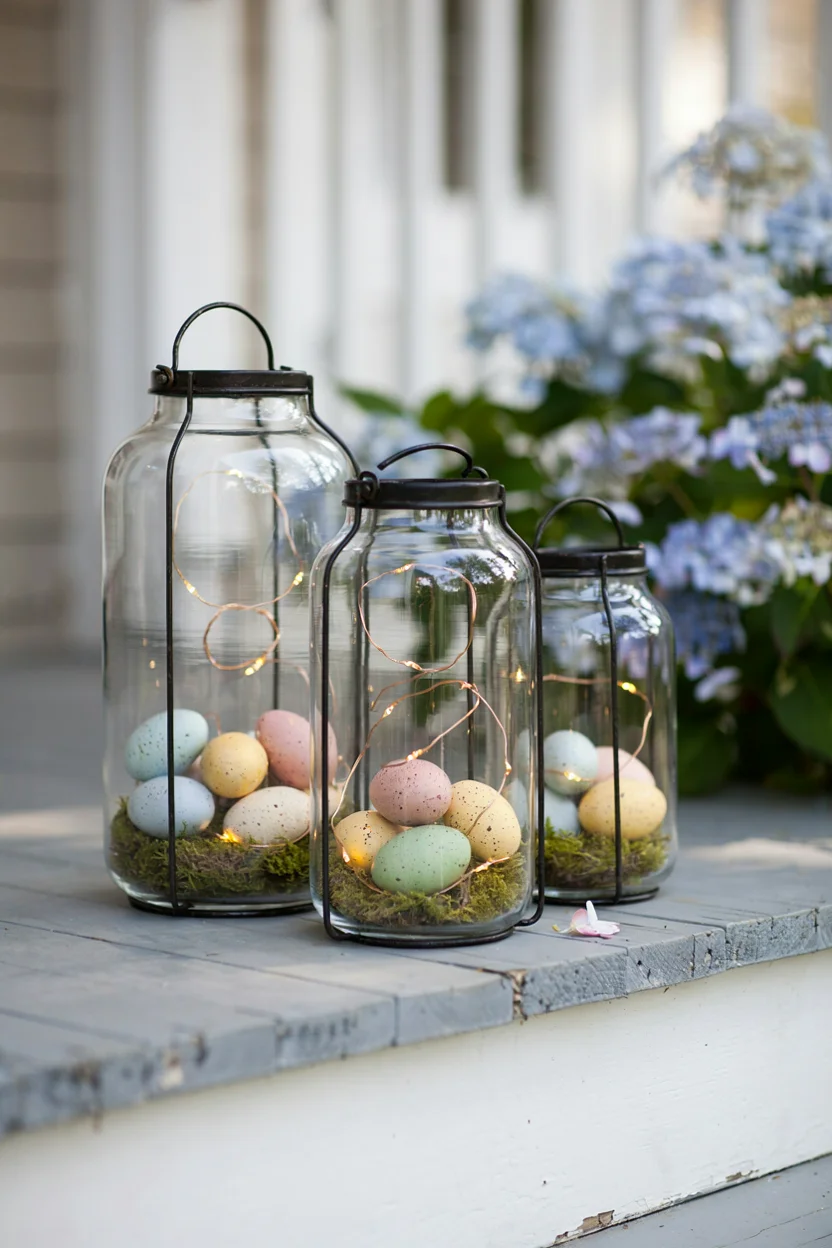 Easter Egg Lantern Trio