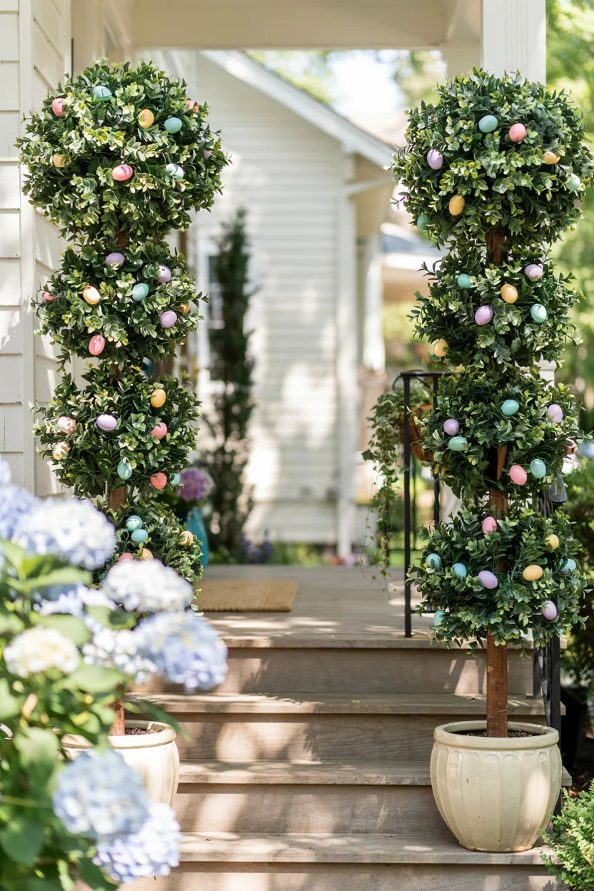 Easter Egg Topiary Trees